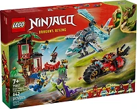 LEGO NINJAGO Le Combat de Véhicules Ninja à la Cabane dans l'Arbre, Jouets de Combat, Ensemble de Jeu avec 6 Figurines 71857