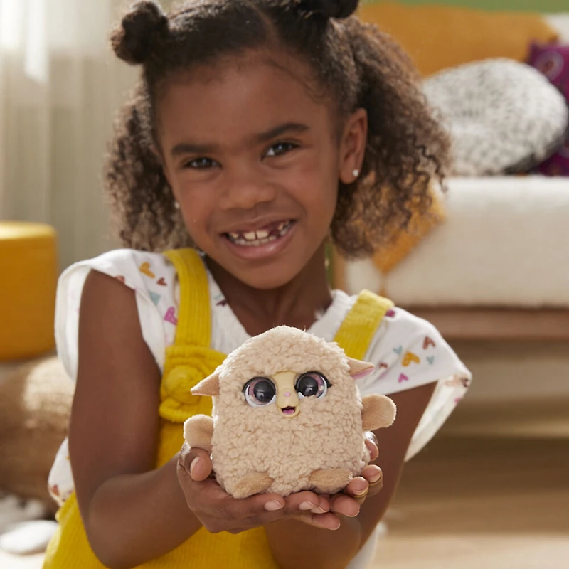 furReal Fuzzalots, Agneau interactif changeant de couleur, jouet électronique