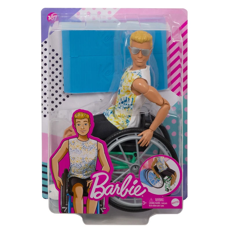 Barbie Ken Fashionistas Doll - Wheelchair and Tie-Dye Shirt