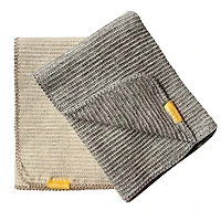 Couverture En Coton Simmons Gris Mélange