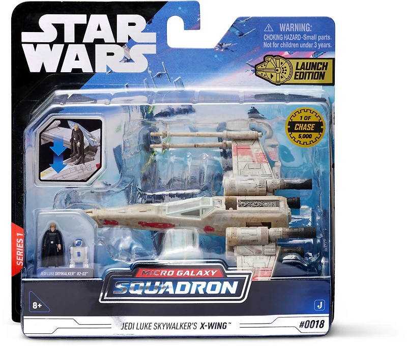 Escadron Micro Galaxie de Star Wars - Classe chasseur stellaire - X-Wing du Jedi Luke Skywalker