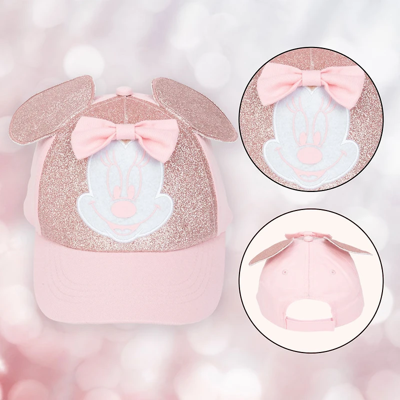 Minnie Mouse Glitter 3D Hat Pink Size 4-6X