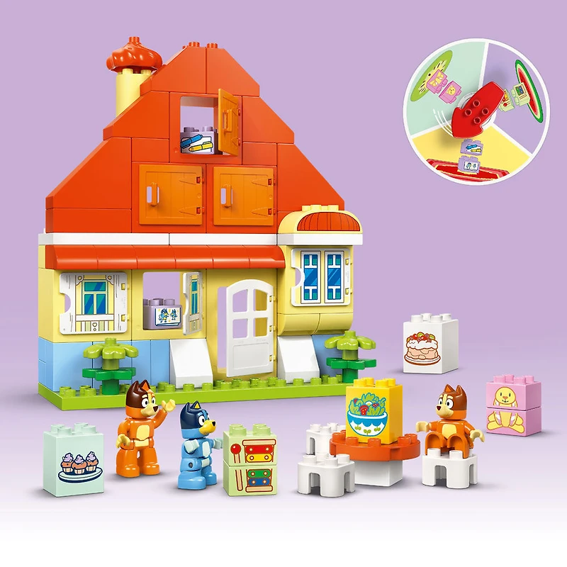 LEGO DUPLO LEGO DUPLO La Maison de la Famille de Bluey avec Jeu de Mémoire, Jouet Interactif qui Incite au Jeu de Simulation 10459