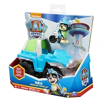 Paw Patrol, Véhicule Dinosaur Rescue Vehicle de Rex avec figurine articulée à collectionner