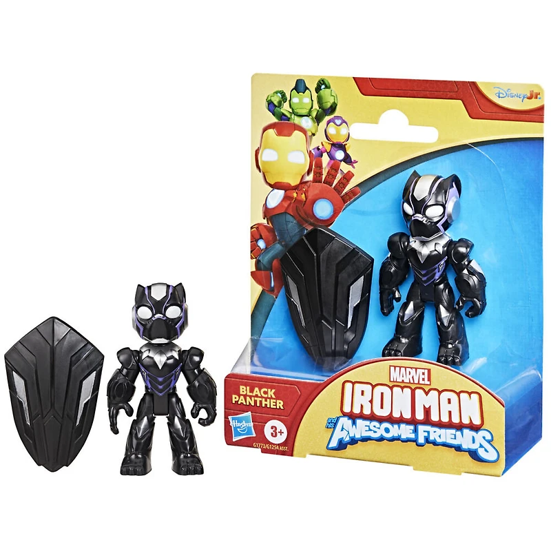Marvel Iron Man and his Awesome Friends Black Panther Action Figure Toy with Accessory
