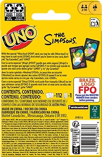 UNO-Jeu de cartes Les Simpsons-pour petits et grands