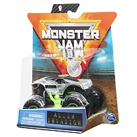 Monster Jam, Monster truck authentique Alien Invasion en métal moulé à l'échelle 1:64, série Legacy Trucks