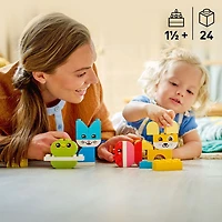 LEGO DUPLO Mon premier Les Animaux de Compagnie Créatifs 3 en 1, Jouet de Construction Créative pour les Tout-petits 10477
