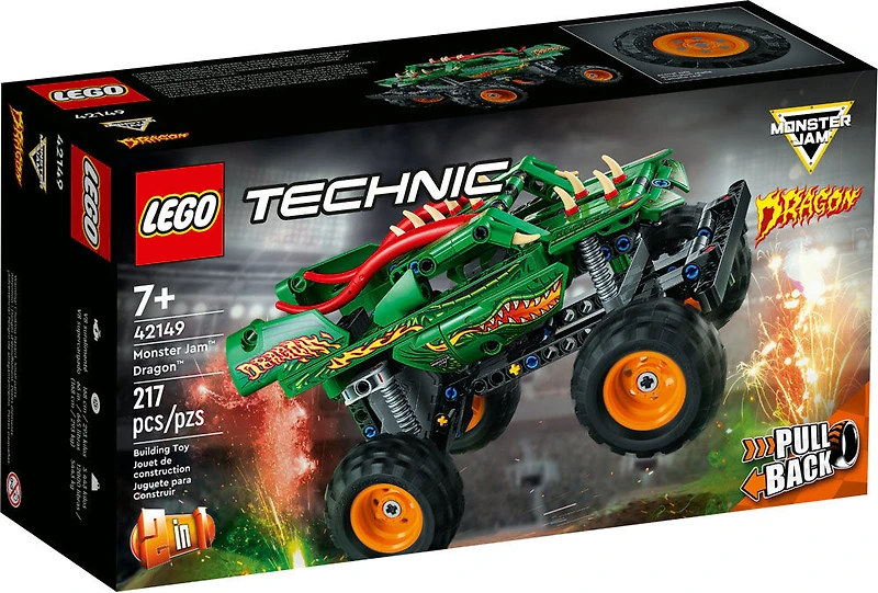 LEGO Technic Monster Jam Dragon 42149 Ensemble de jeu de construction (217 pièces)
