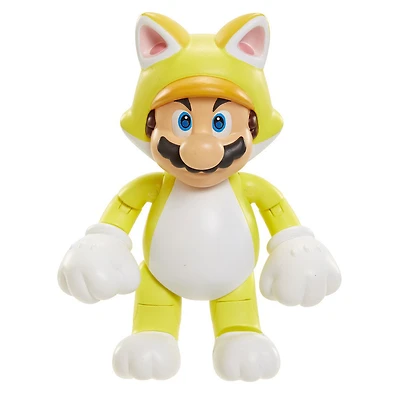  Nintendo -  Figurines de 4 pouces Monde de Nintendo Vague 7 - Mario Chat avec cloche