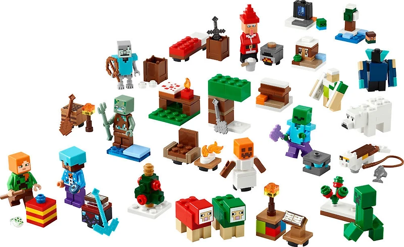 LEGO Minecraft Le Calendrier de l'Avent 2025, Article de Jeu Vidéo à Collectionner, Cadeau de Noël pour Amateur de Jeu Vidéo pour Enfants 21280