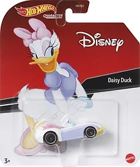 Hot Wheels Daisy Duck Character Car, Collectible 1:64 Scale Toy Car Inspired by Popular Disney Entertainment