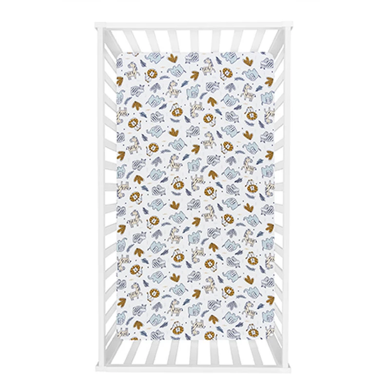 Drap-housse pour lit de bébé en flanelle de luxe Trend Lab - Zambie