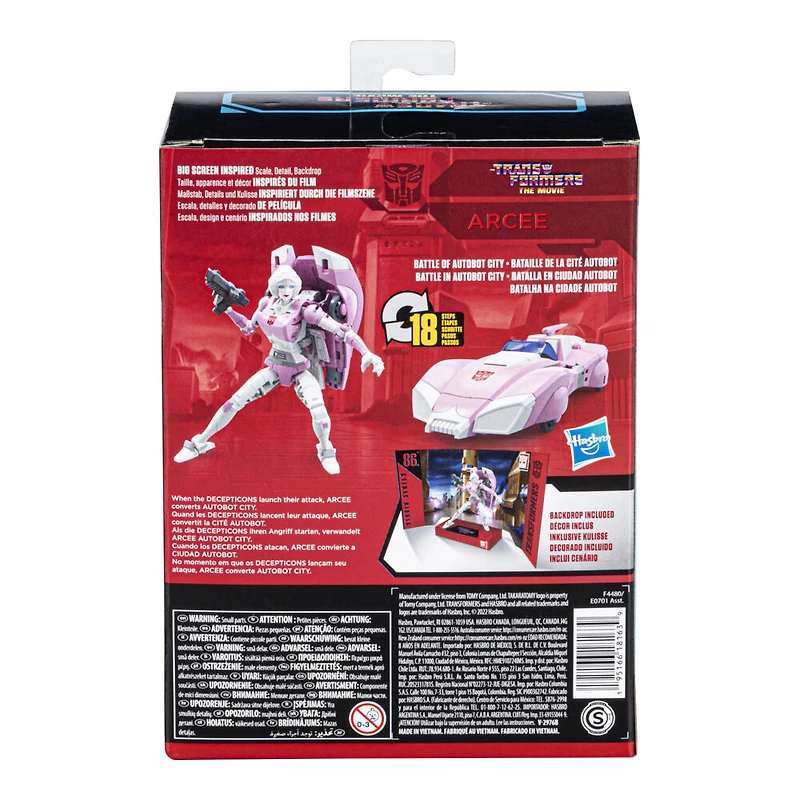 Transformers Studio Series 86-16, figurine Arcee classe Deluxe de 11 cm du film Les Transformers : le film