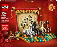 LEGO Festival du printemps La Toile de Chevaux au Galop, Jouet de Construction, Ensemble de Décoration de Chevaux pour Enfants 80119