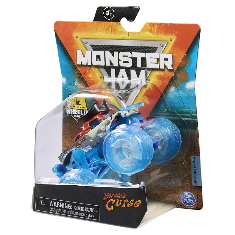 Monster Jam, Monster truck Pirate's Curse officiel, véhicule en métal moulé, série Elementals Trucks, échelle 1:64
