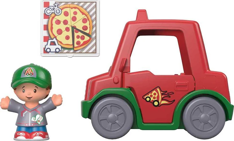 Fisher-Price Little People Voiture de livraison de pizzas La pointe délicieuse