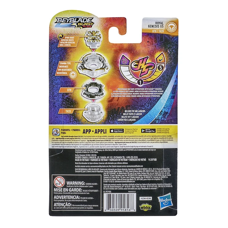 Beyblade Burst Rise Hypersphere - Kit de départ Royal Genesis G5