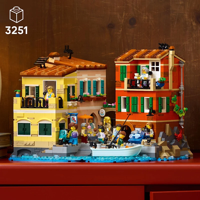 LEGO Ideas La Riviera Italienne, Ensemble Modèle d'Architecture pour Adultes, Cadeau Thématique, Ensemble de Construction 21359