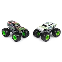 Monster Jam, Monster trucks en métal moulé Grave Digger Vs. Avenger officiels, échelle 1:64
