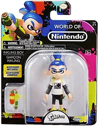 World of Nintendo Inkling garçon avec Blaster Action Figure, 10,2 cm