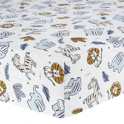 Trend Lab Deluxe Flannel Fitted Crib Sheet - Zambia
