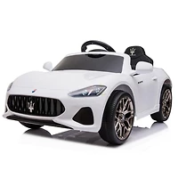 KIDSVIP 12V Maserati Gran Cabrio W/ RC - White - English Edition