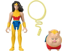 Coffret de figurines articulées DC Krypto Super-Chien – Wonder Woman et PB le cochon