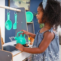 KidKraft Cuisine en bois Steam & Clean avec technologie de vapeur sécuritaire, lumières et sons