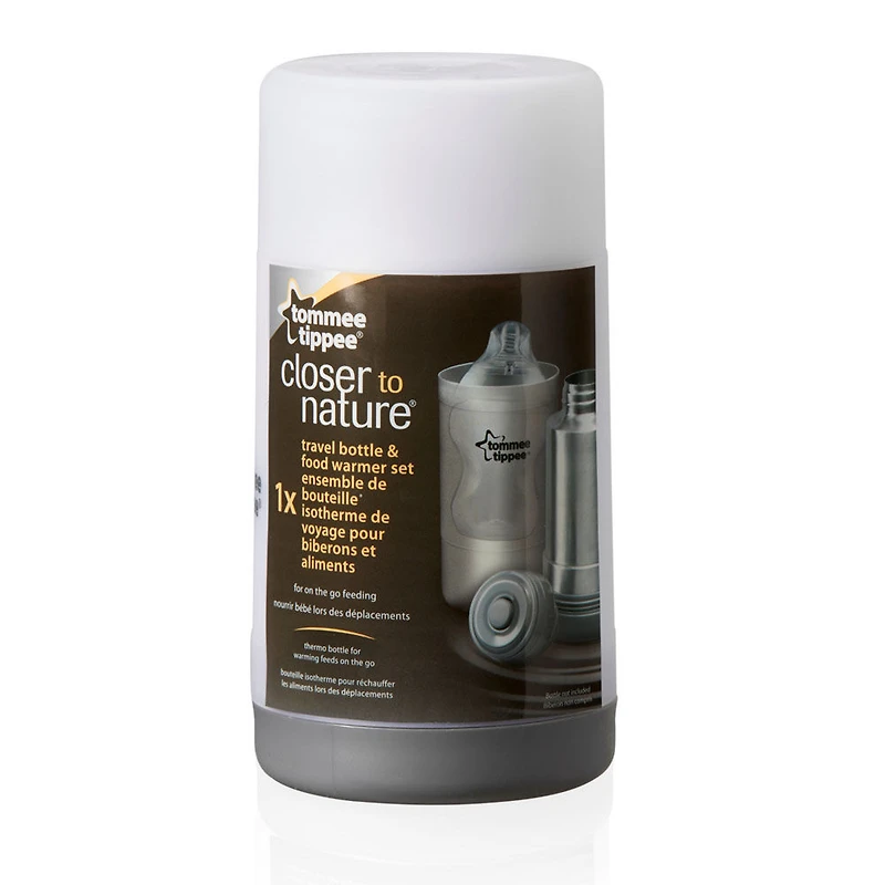 Ensemble de bouteille isotherme de voyage pour biberons et aliments Closer to Nature de Tommee Tippee.