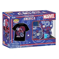 Figurine en Captain Americal POP! and Tee () par Funko POP! Marvel Patriotic Age