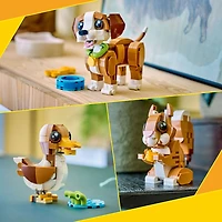 LEGO Creator 3 en 1 Les Animaux Mignons : Le Chiot Joueur, Jouets d'Animaux, Se Transforme en Écureuil ou en Canard 31382