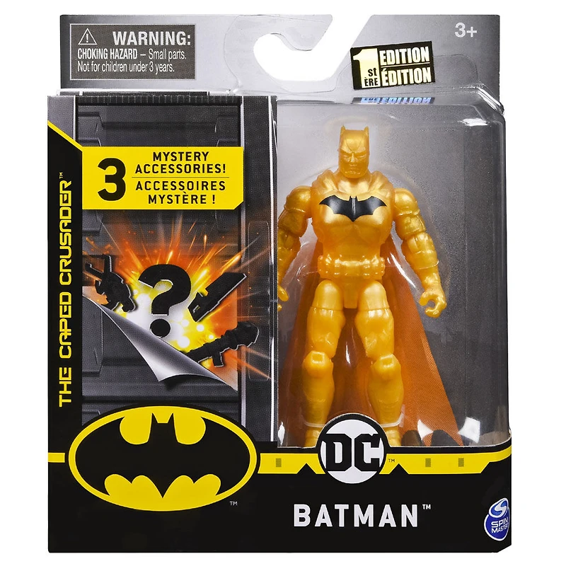 BATMAN, 4-Inch Defender BATMAN Action Figure with 3 Mystery Accessories