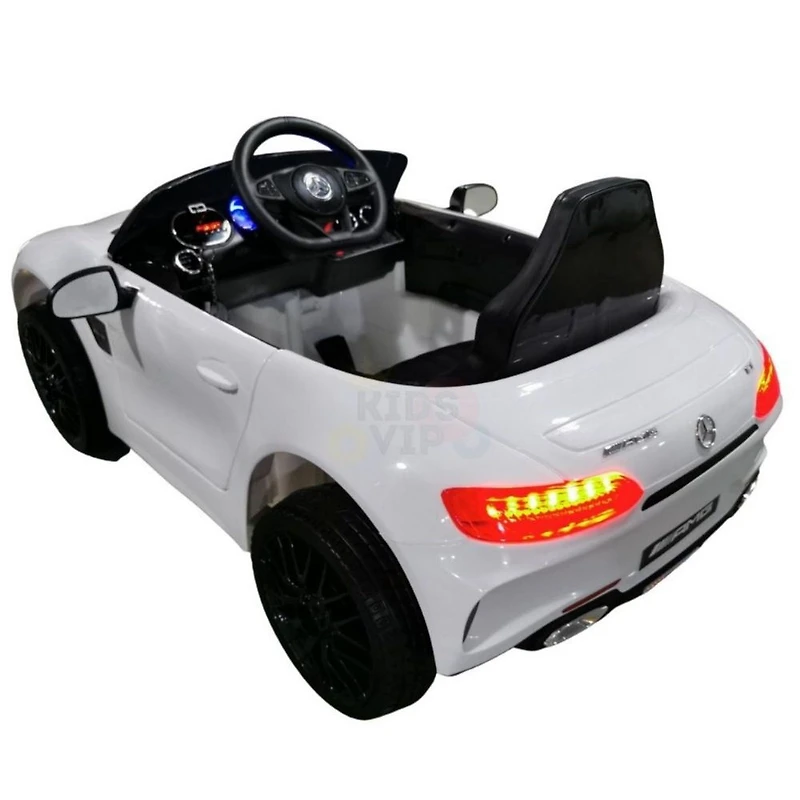 KidsVip 12V Enfants et Tout-Petits Mercedes GT Edition Voiture Eléctrique avec Commande à Distance - Blanc