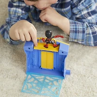 Marvel Spidey and His Amazing Friends City Blocks Miles Morales: Spider-Man City Bank, Kids Playset with Action Figure