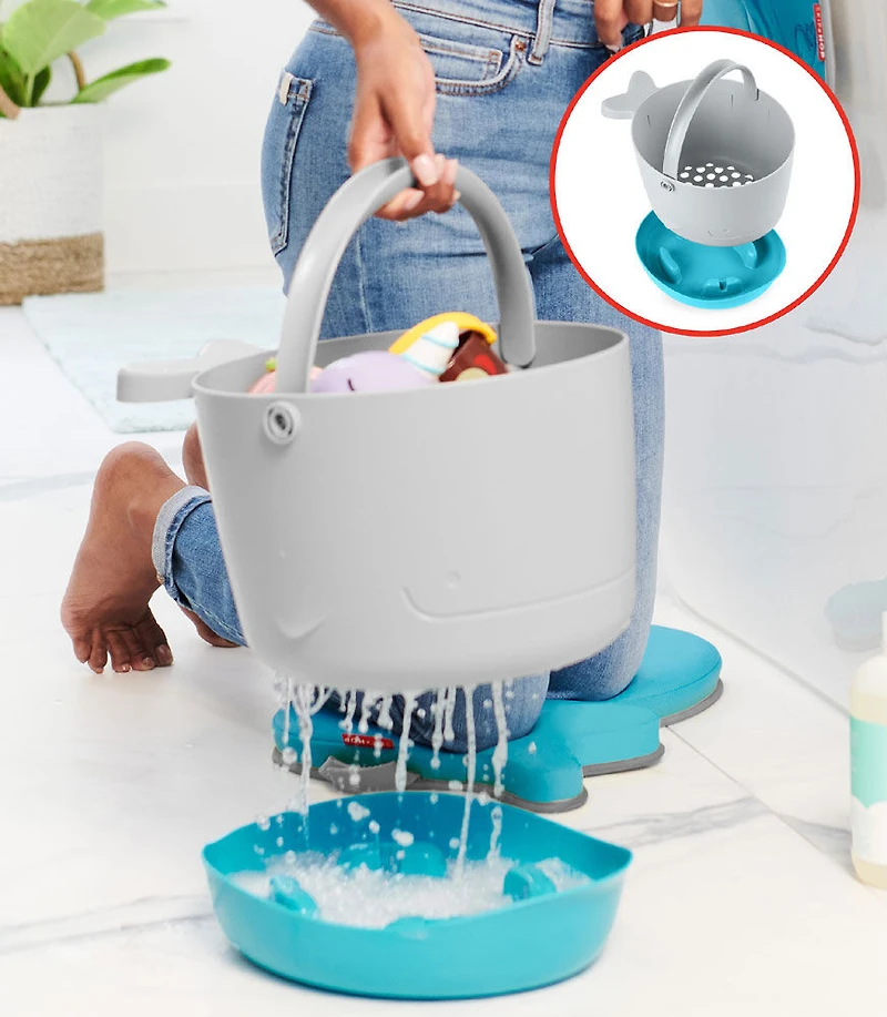 Moby Stowaway Bath Toy Bucket