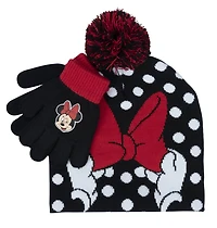 Ensemble Bonnet À Pompon Et Gants Minnie Mouse