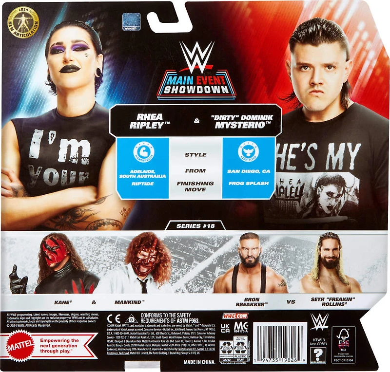 WWE Main Event Showdown "Dirty" Dominik Mysterio & Rhea Ripley 2-Pack