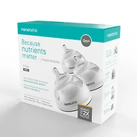 Paquet de 3 biberons pour lait maternel Nanobébé.