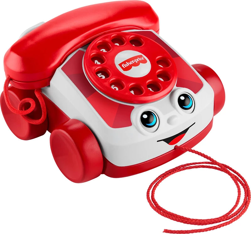 Fisher-Price-Téléphone animé rouge-80eanniversaire de Mattel