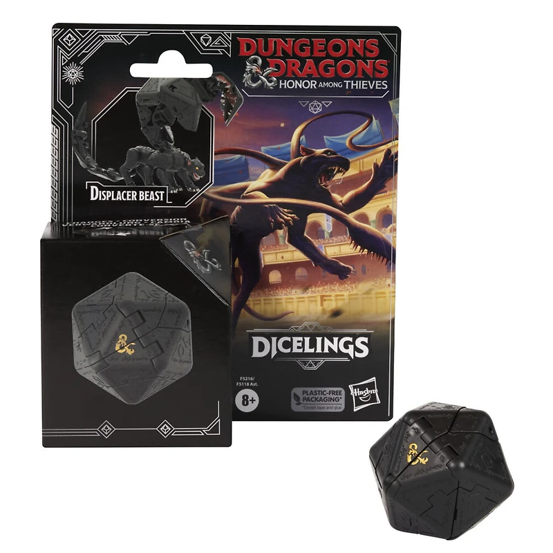 Dungeons and Dragons Honor Among Thieves, monstre-dé Dicelings D&D, figurine de collection bête éclipsante convertible en d20 géant
