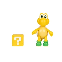 Figurine Nintendo de 4 pouces - Koopa vert avec Bloc point d'interrogation 