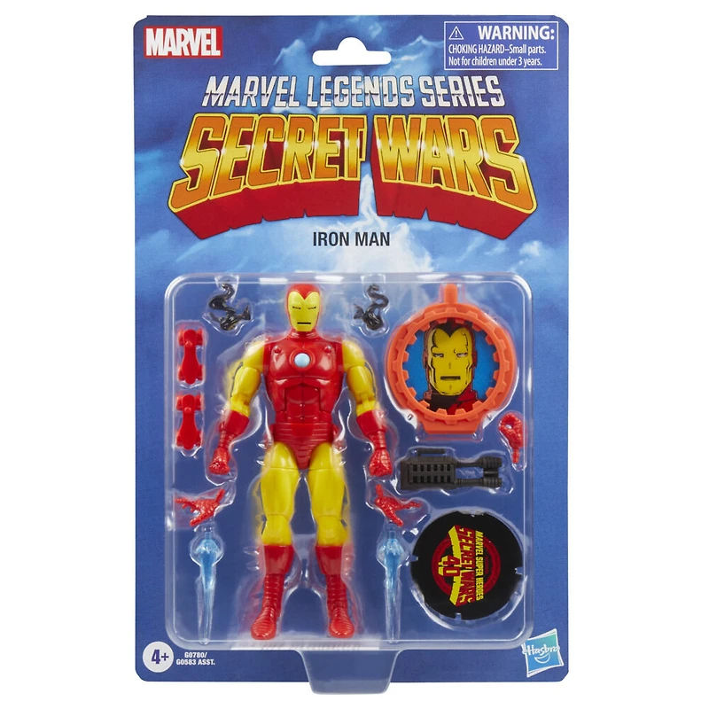 Marvel Legends Series Iron Man, Avengers Retro Marvel Comics Secret Wars Collectible 6 Inch Action Figure