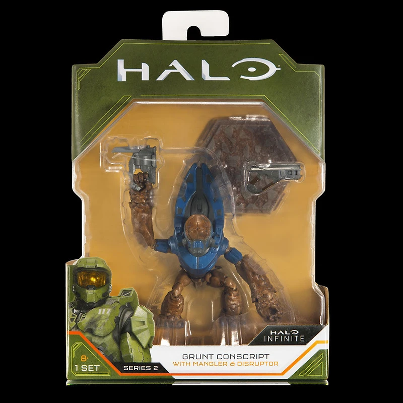 Halo - figurine Infinite - Grunt Conscript avec déchiqueteur et disrupteur