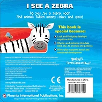 Premier Cherche et trouve de bébé : Je vois un zèbre.