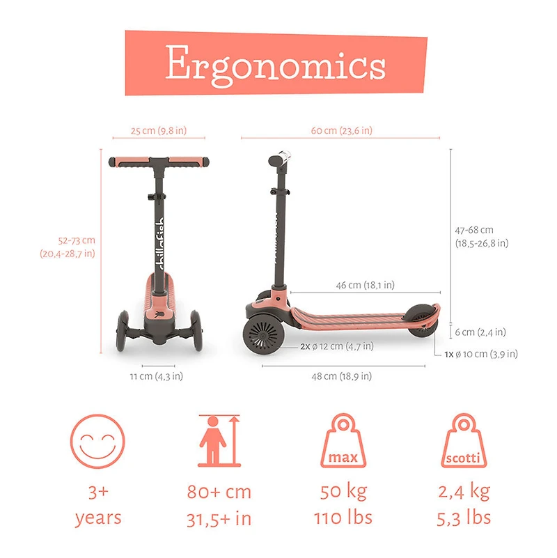 Scotti Trottinette 3 Roues - Flamingo