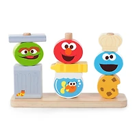 Mix & Match Sesame Street Friends Wooden Stacking Toy