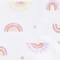HALO SleepSack Wearable Blanket - Cotton - Sunshine Rainbows  Medium 6-12 Months