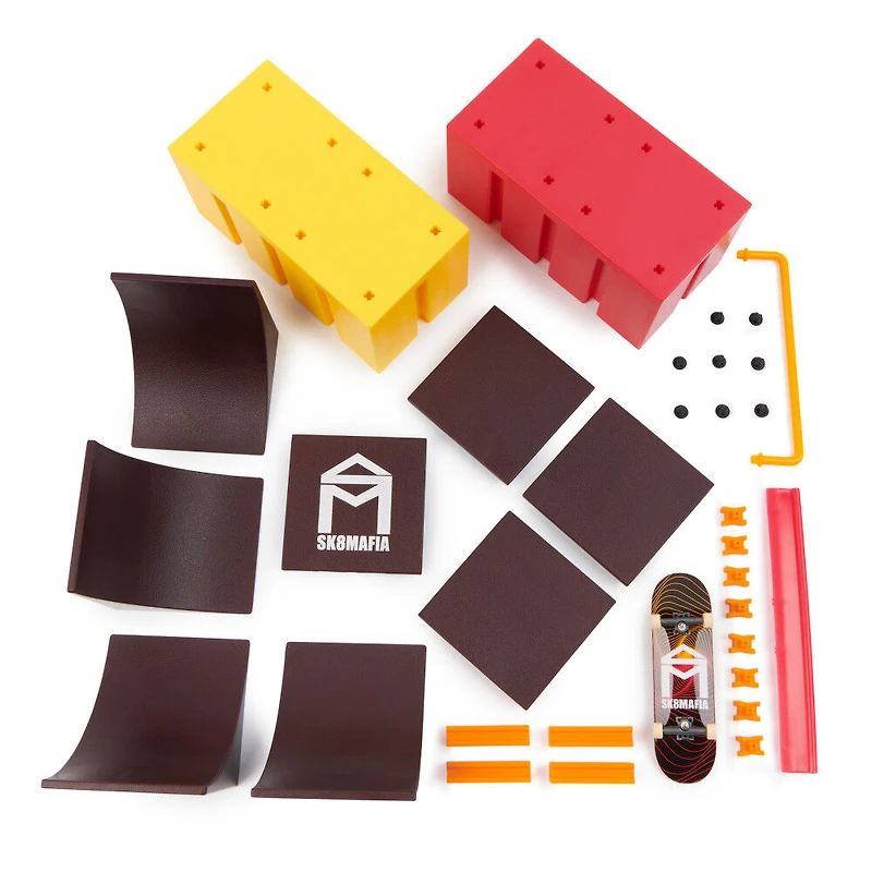 Tech Deck, Vert Wall 2.0, X-Connect Park Creator, Coffret rampe à construire et à personnaliser avec fingerboard exclusif