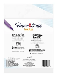 Paper Mate InkJoy 100ST Ballpoint Pens, Medium Point (1.0 mm), Assorted Colours, 10 Count